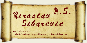 Miroslav Šibarević vizit kartica